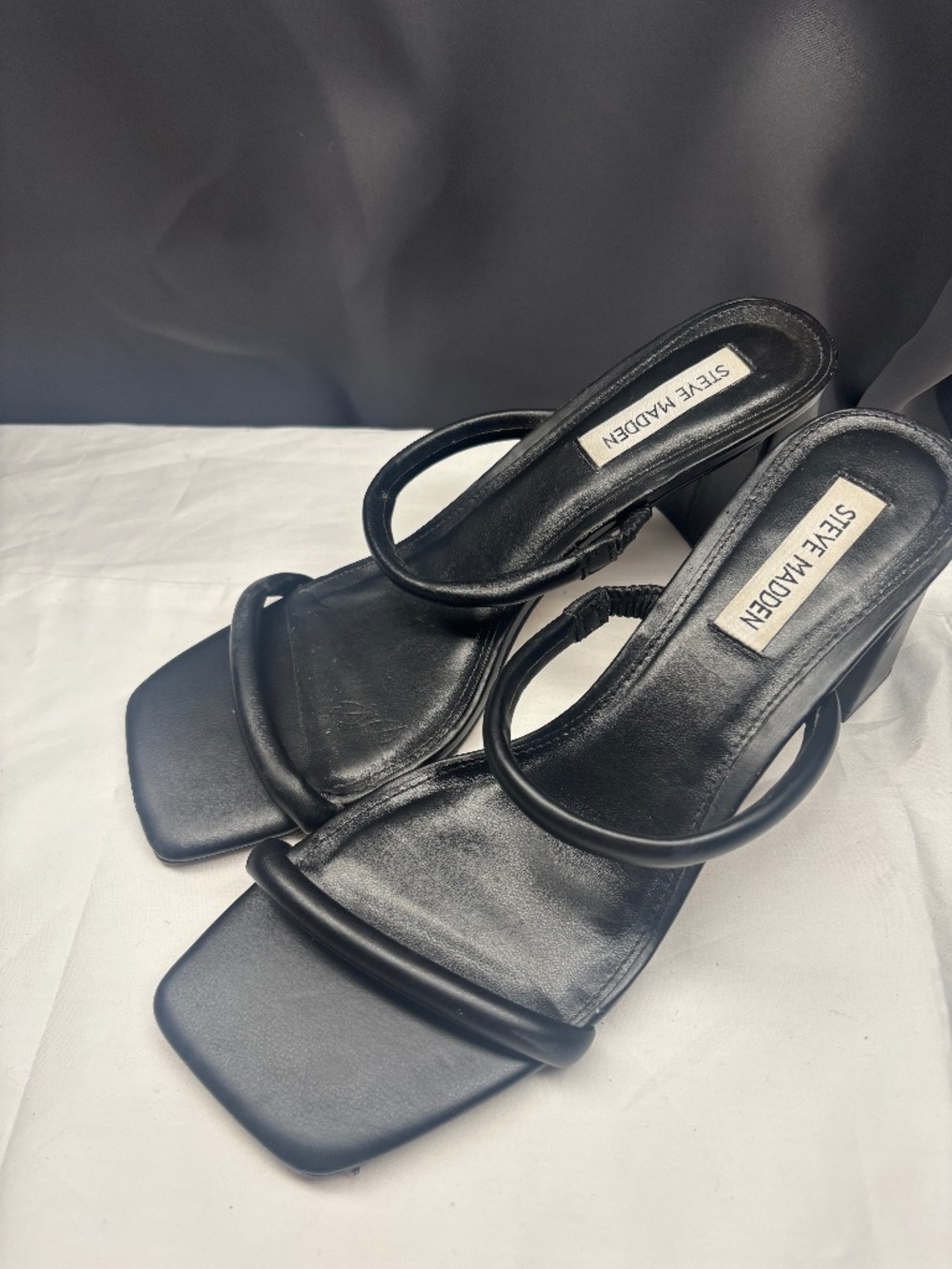 Steve Madden Black Heeled Sandals